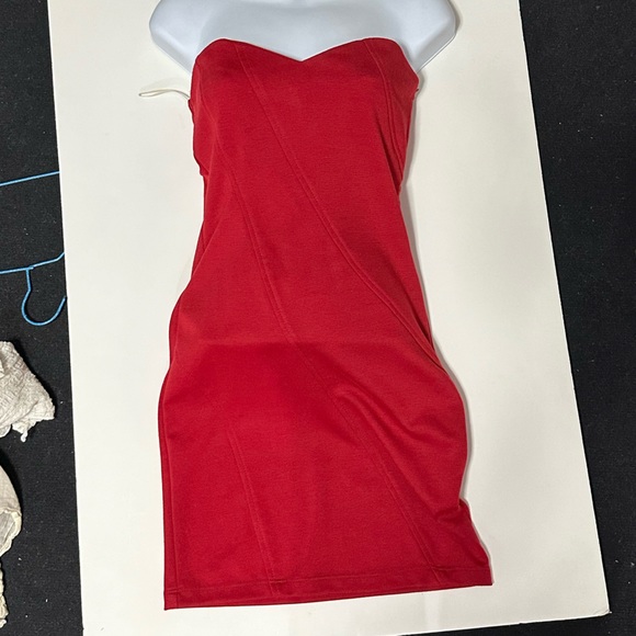 Red Strapless Dress - Picture 1 of 5